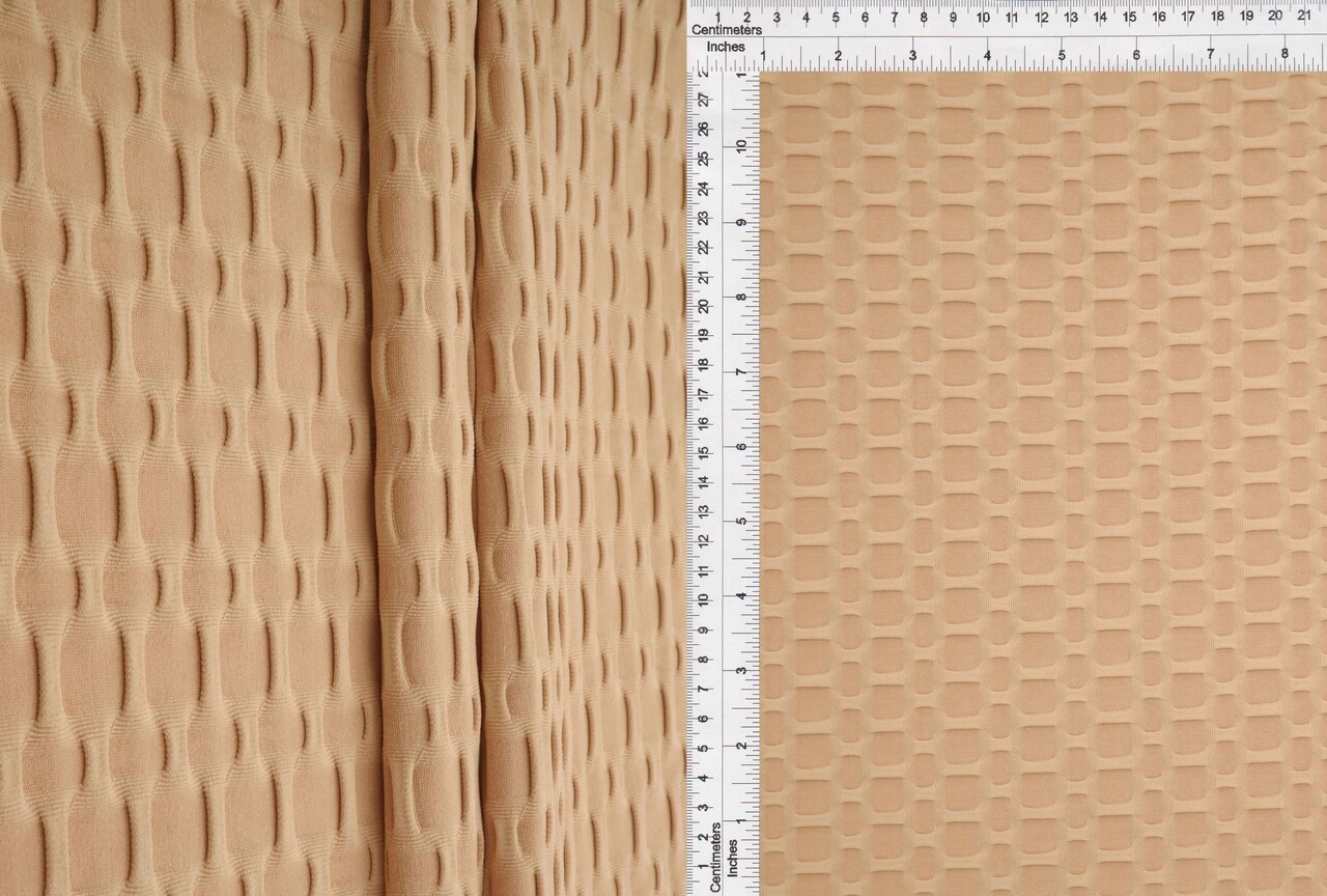 1 Yard Polyester Spandex Honeycomb Knit Solid Fabric 58/60" Width